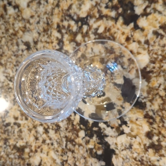 Vintage Glass candle holder clear - Picture 2 of 7